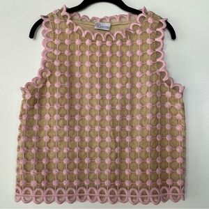 Red Valentino Pink and Tan Top